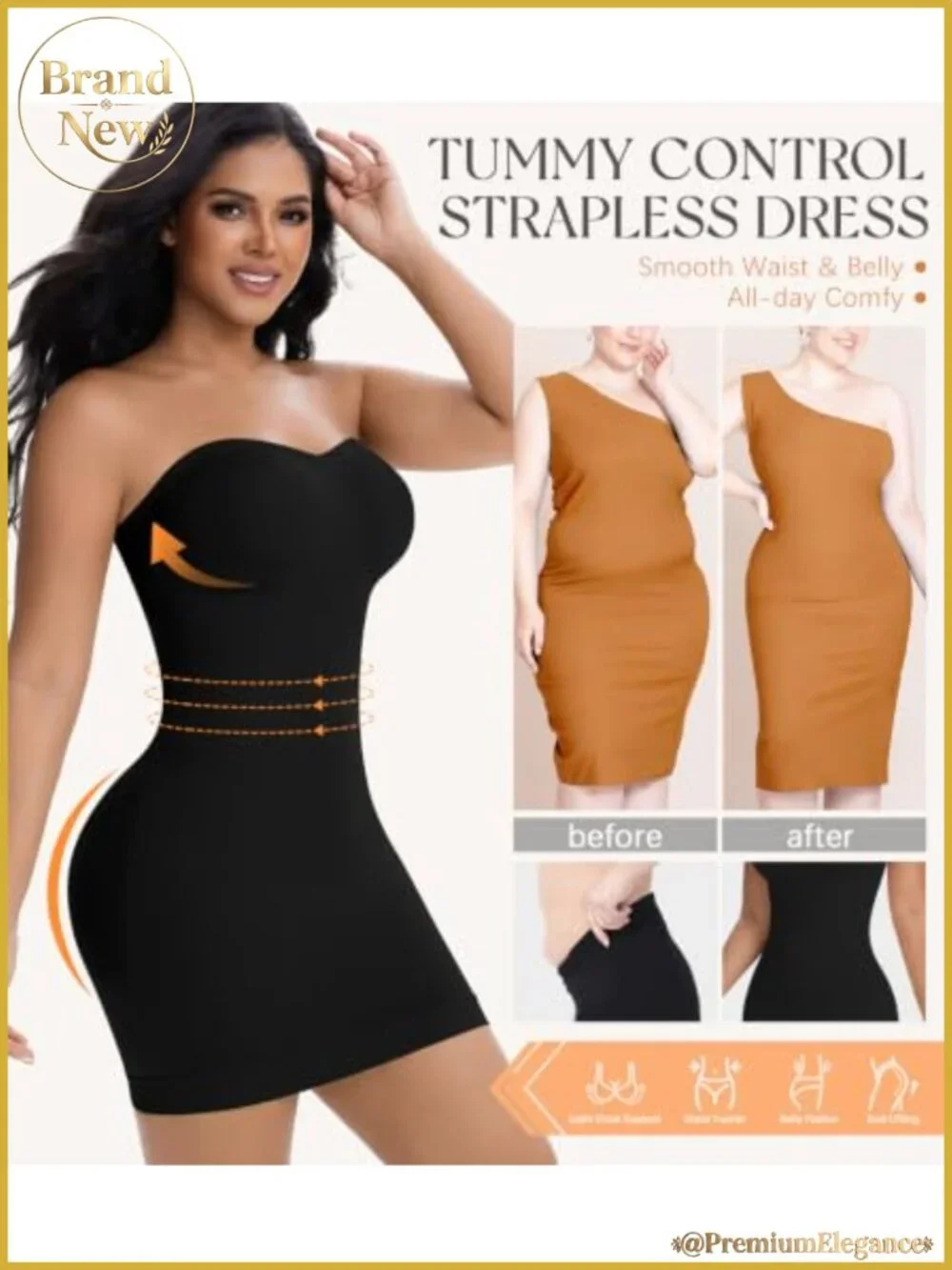 N/A seamless strapless